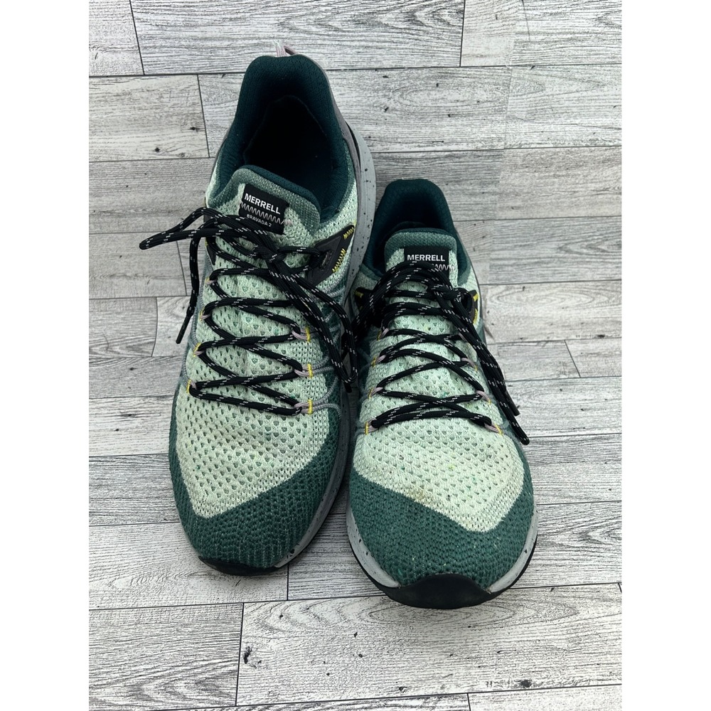 Merrell Bravada 2 Women Sz 11 Hiking Shoes Green Knit Trail‎ Sneakers J036916